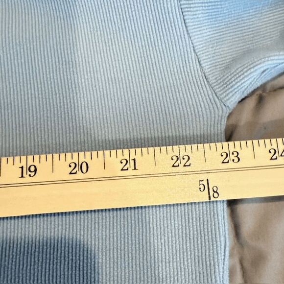 Marc New York Cozy Ribbed 1/4 Zip Sweatshirt Dusty Blue Size Large - Picture 7 of 10